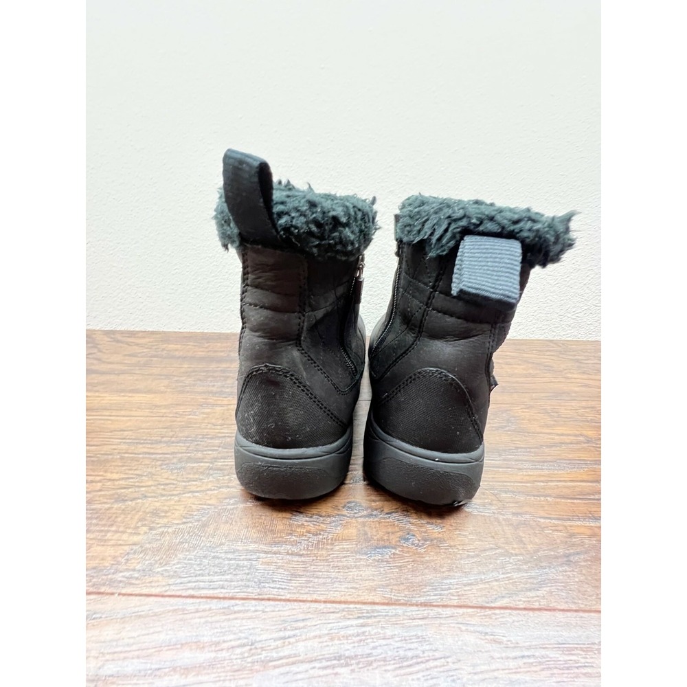 L.L. Bean Womens Boots Size 6Tek 2.5 Waterproof Black Nubuck Leather Sherpa Zip - Picture 4 of 10